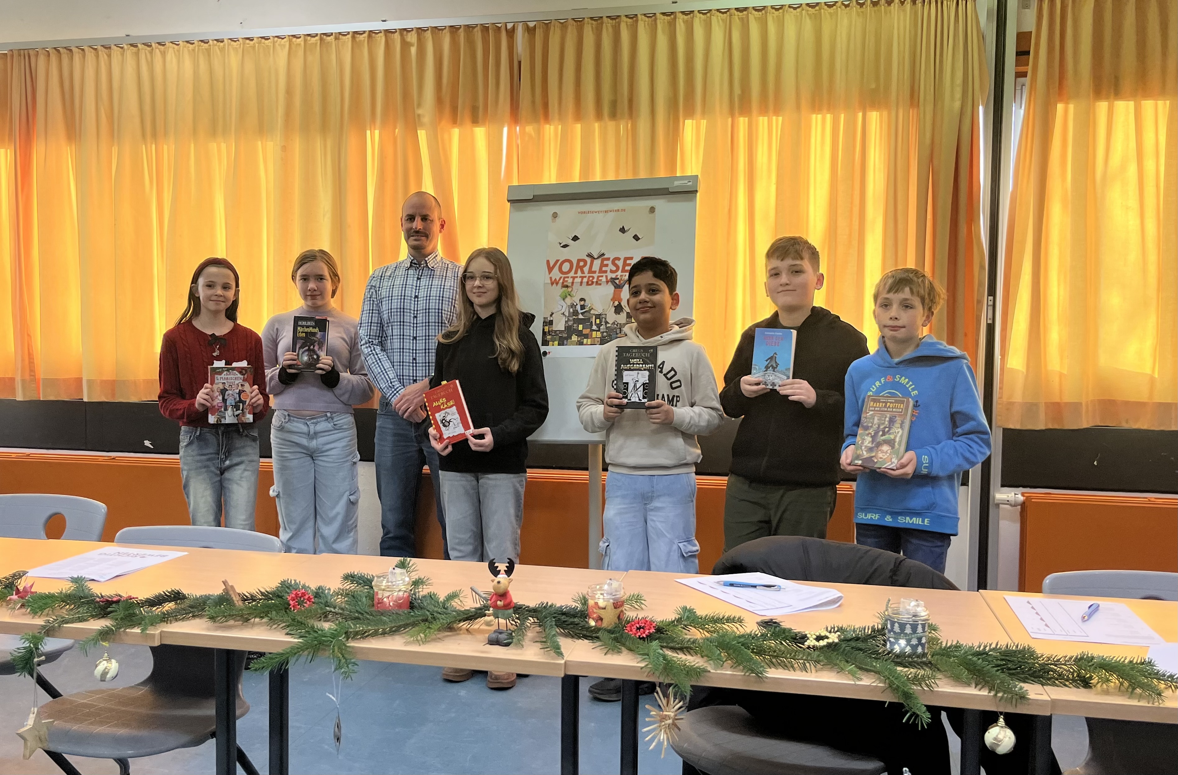 Die Klassensieger beim Vorlesewettbewerb